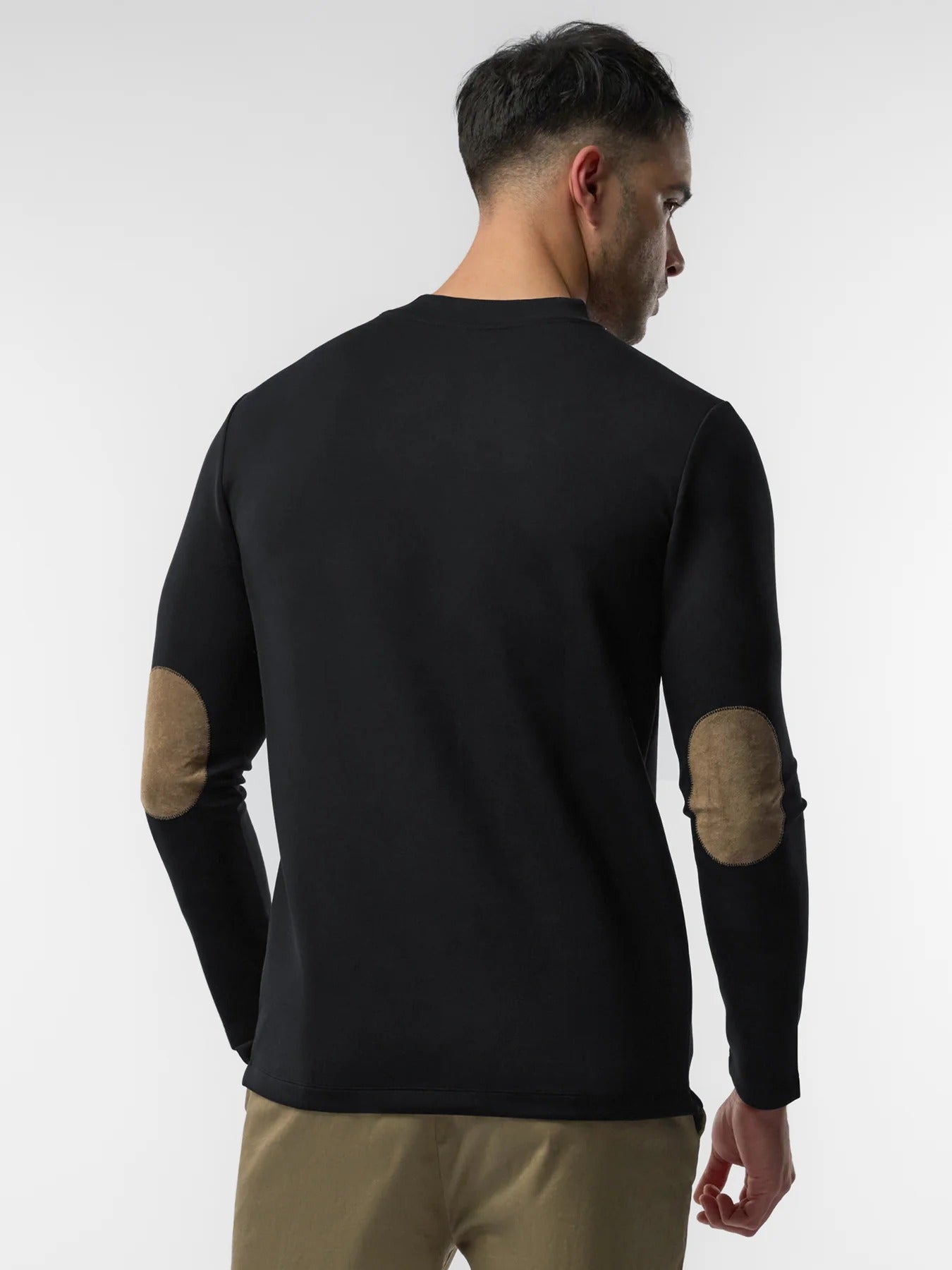 Camisa Modal FlexFit™ – Manga Larga con Parche en el Codo