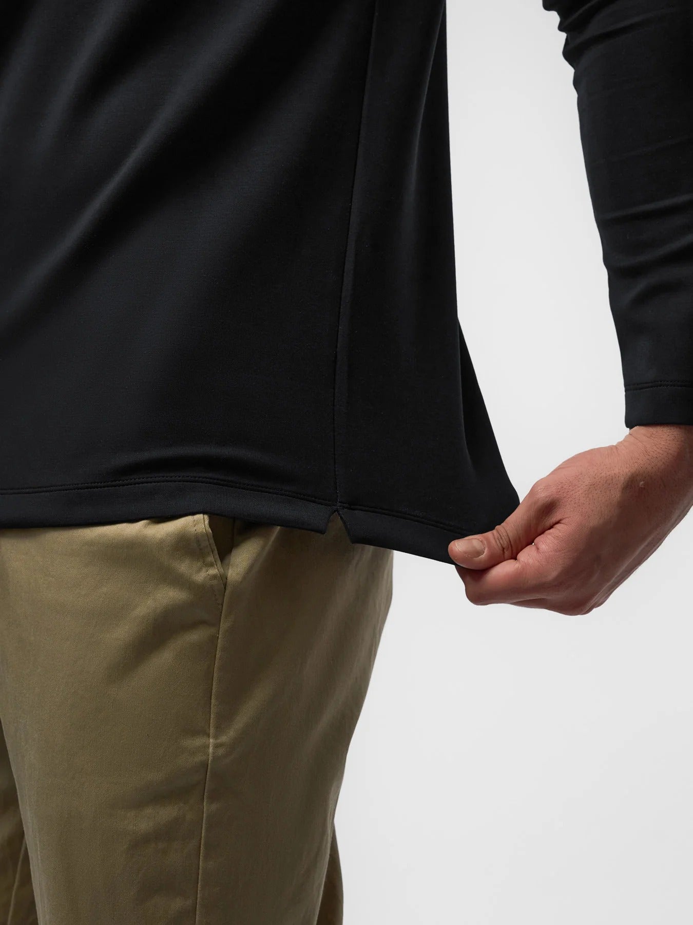 Camisa Modal FlexFit™ – Manga Larga con Parche en el Codo
