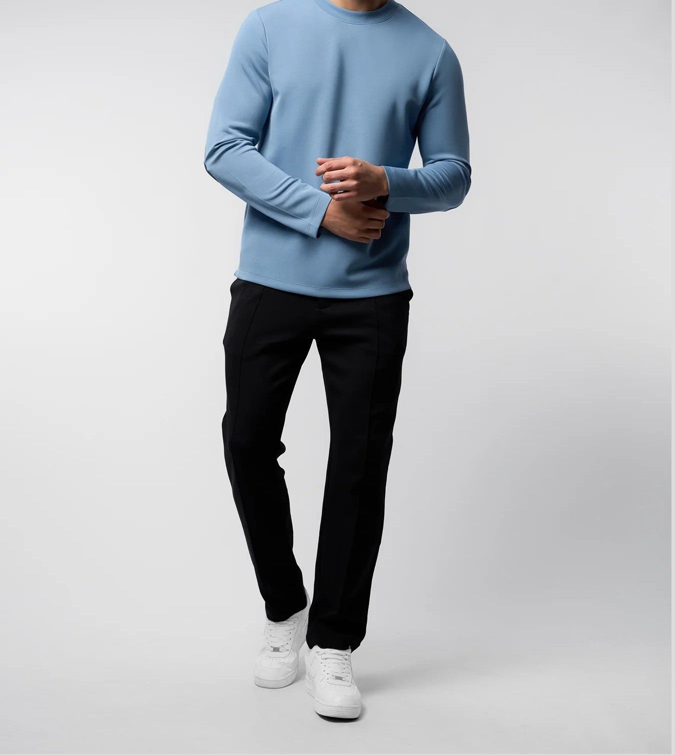 Camisa Modal FlexFit™ – Manga Larga con Parche en el Codo